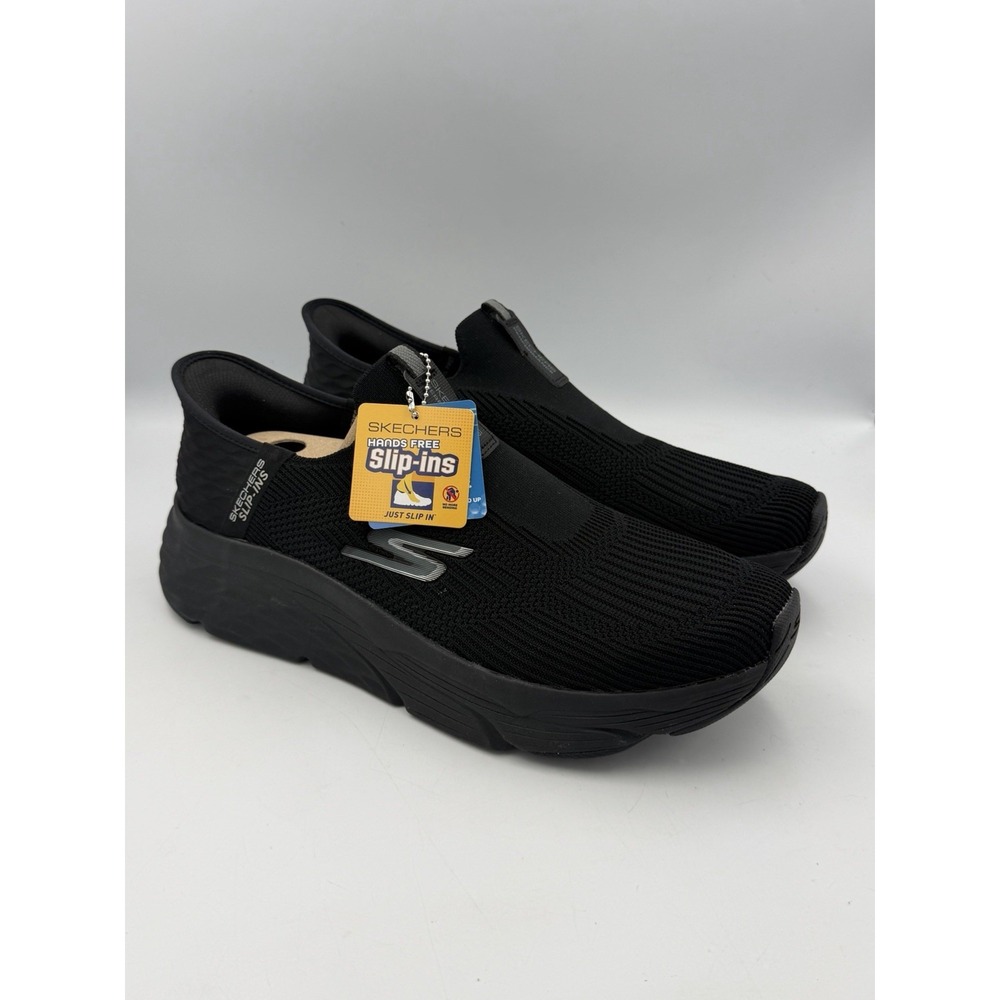 Skechers Hands Free Slip-Ins Men's 11.5 Black Knit Stretch Fit Shoes NWT